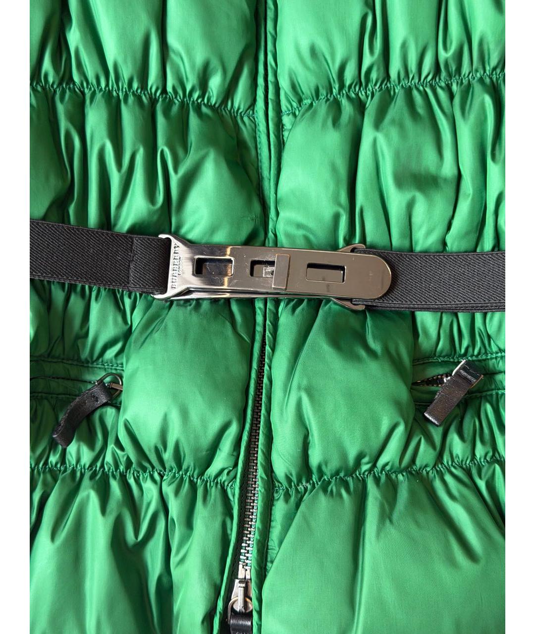 BURBERRY Зеленая полиэстеровая куртка, фото 7
