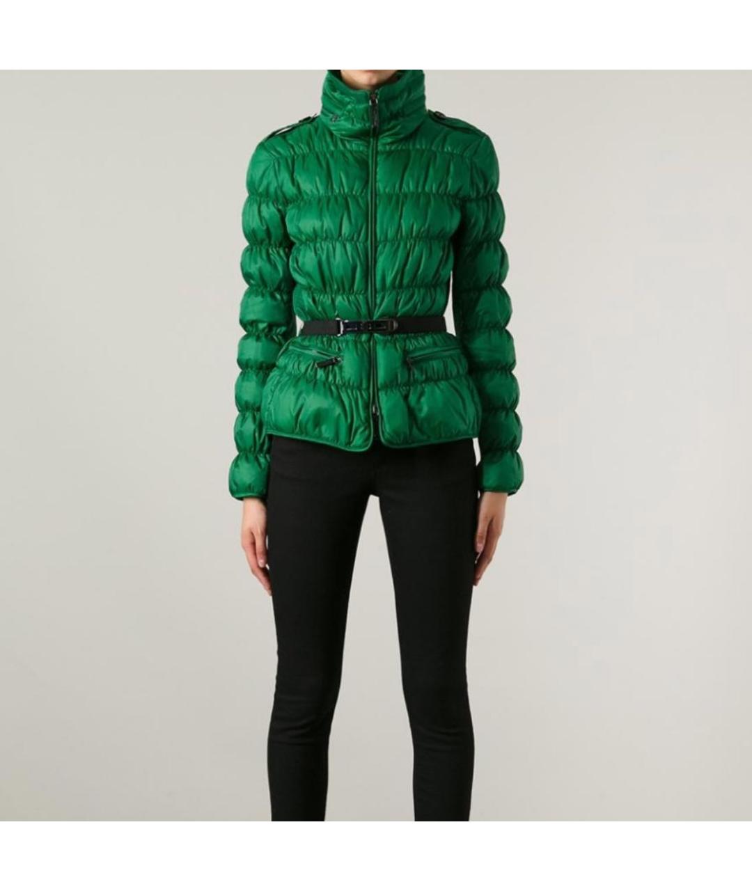 BURBERRY Зеленая полиэстеровая куртка, фото 9