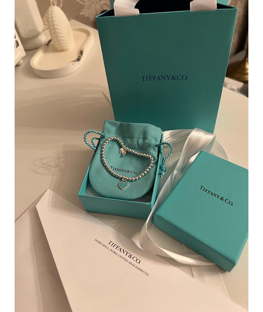 TIFFANY&CO Бирюзовый серебряный браслет, фото 7