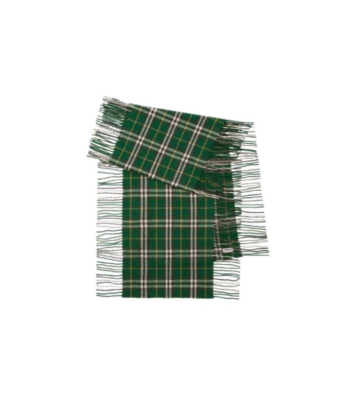 BURBERRY Зеленый кашемировый шарф, фото 2