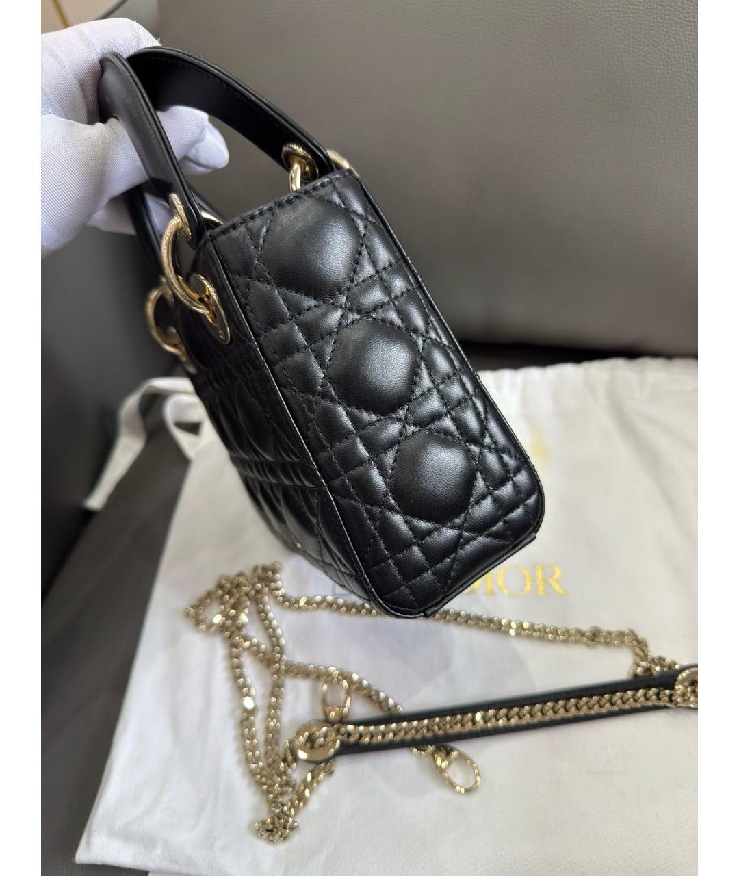 CHRISTIAN DIOR Черная кожаная сумка через плечо, фото 2