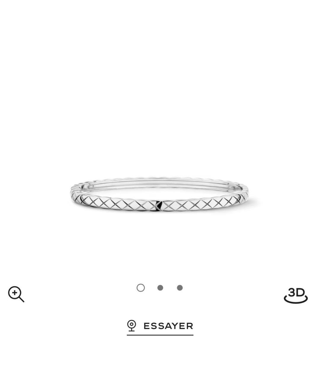 CHANEL Серебрянный браслет из белого золота, фото 4