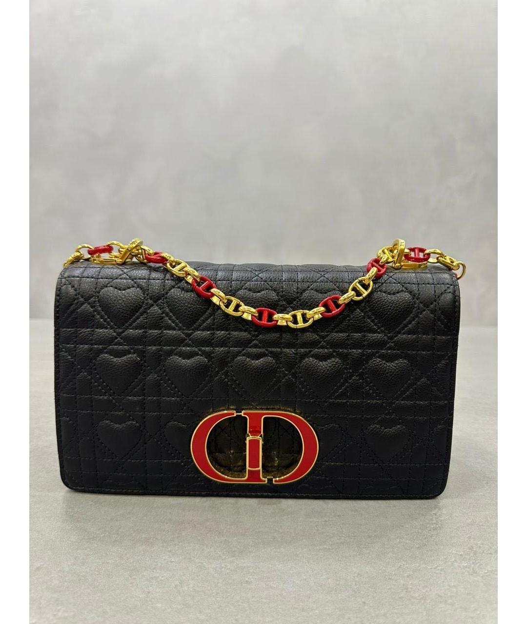 CHRISTIAN DIOR Черная кожаная сумка с короткими ручками, фото 8