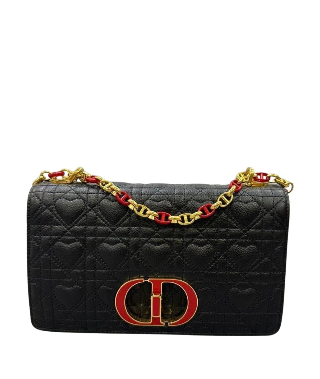 CHRISTIAN DIOR Черная кожаная сумка с короткими ручками, фото 1