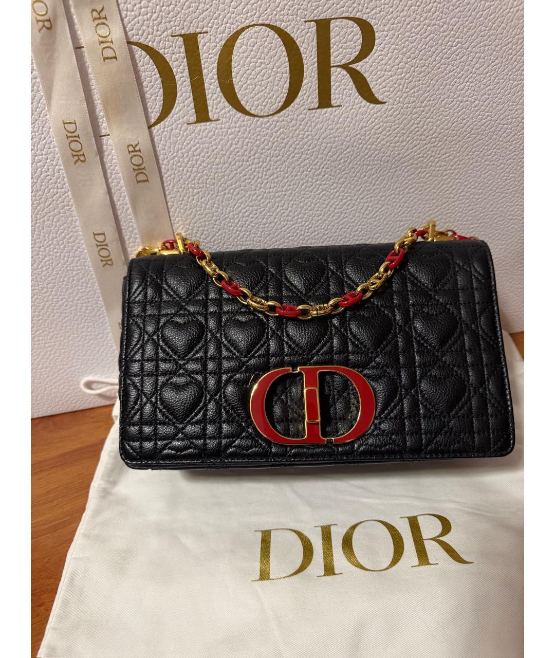 CHRISTIAN DIOR Черная кожаная сумка с короткими ручками, фото 4