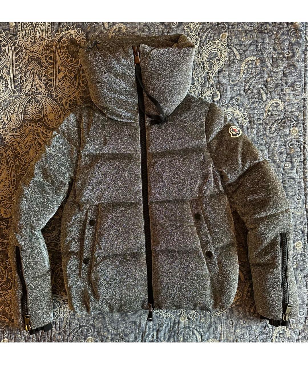 MONCLER Серебрянный пуховик, фото 9