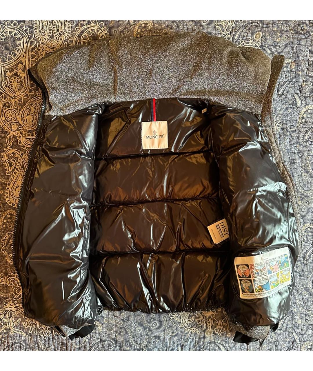 MONCLER Серебрянный пуховик, фото 3