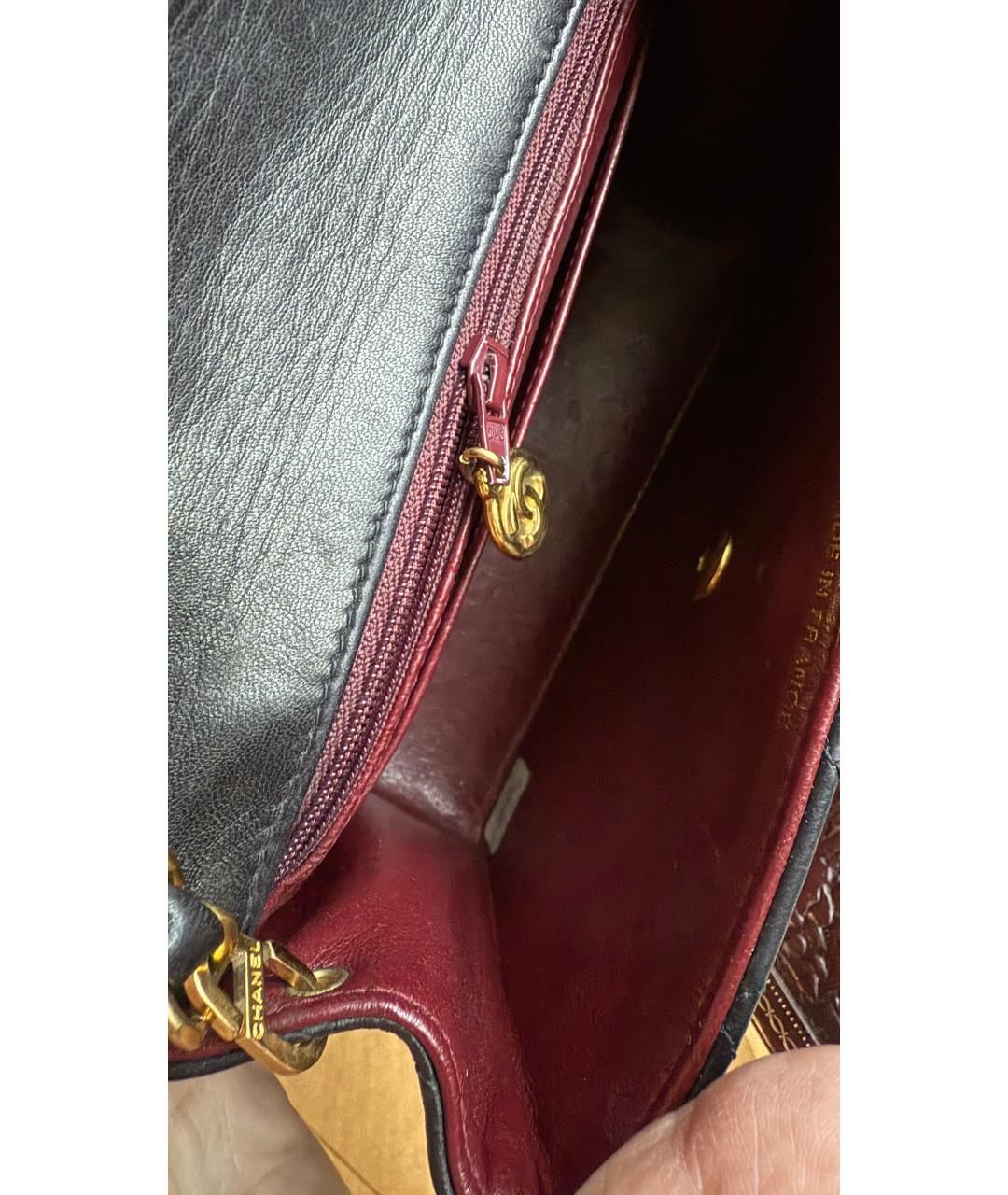 CHANEL Черная кожаная сумка через плечо, фото 4