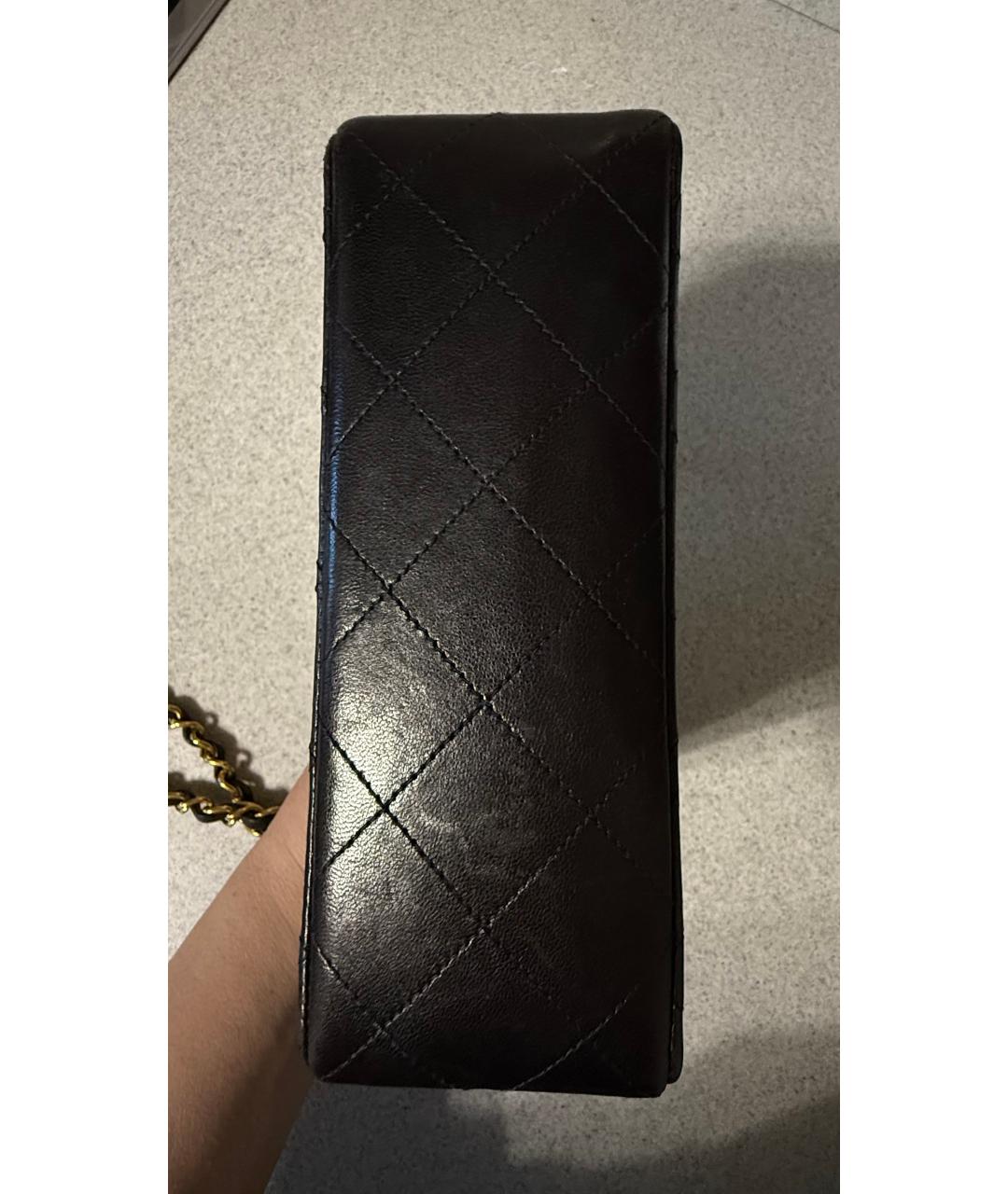 CHANEL Черная кожаная сумка через плечо, фото 6