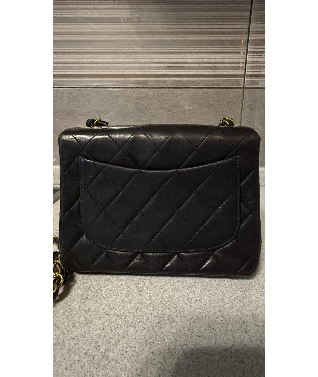 CHANEL Черная кожаная сумка через плечо, фото 3