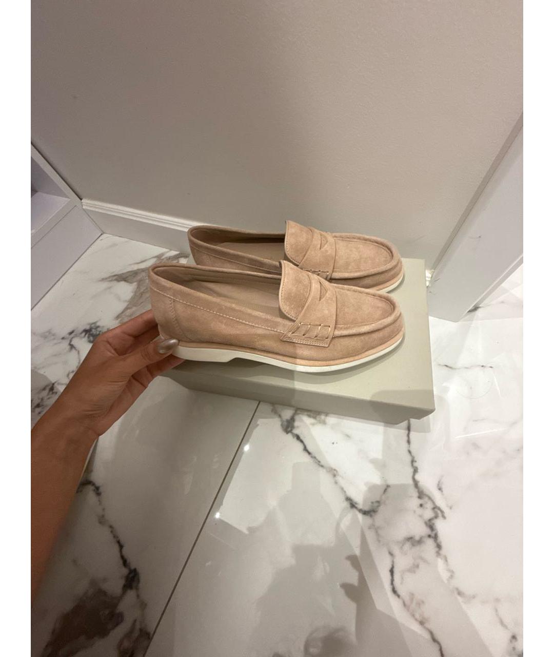 SANTONI Розовые замшевые лоферы, фото 5