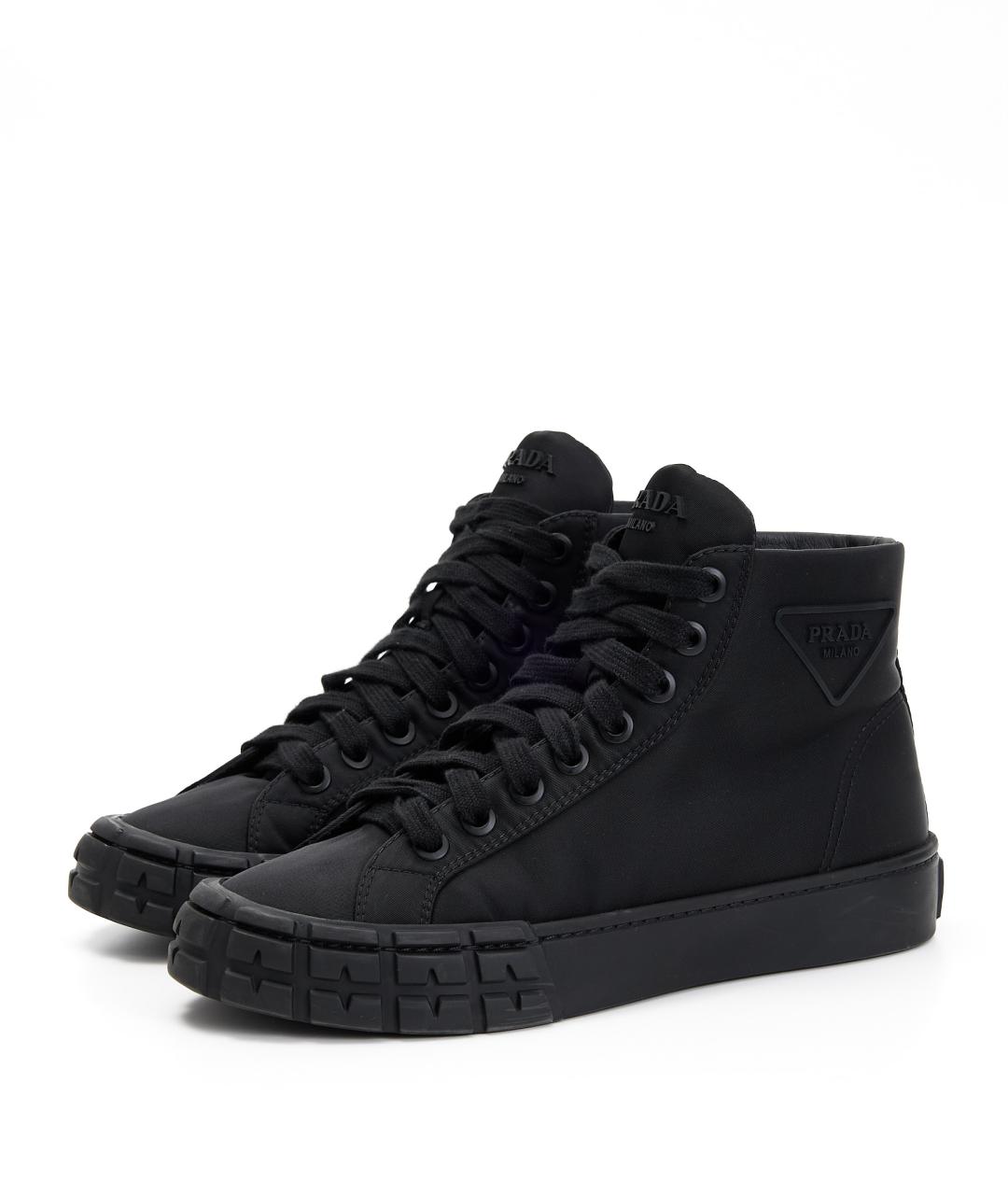 PRADA Черные текстильные ботинки, фото 2