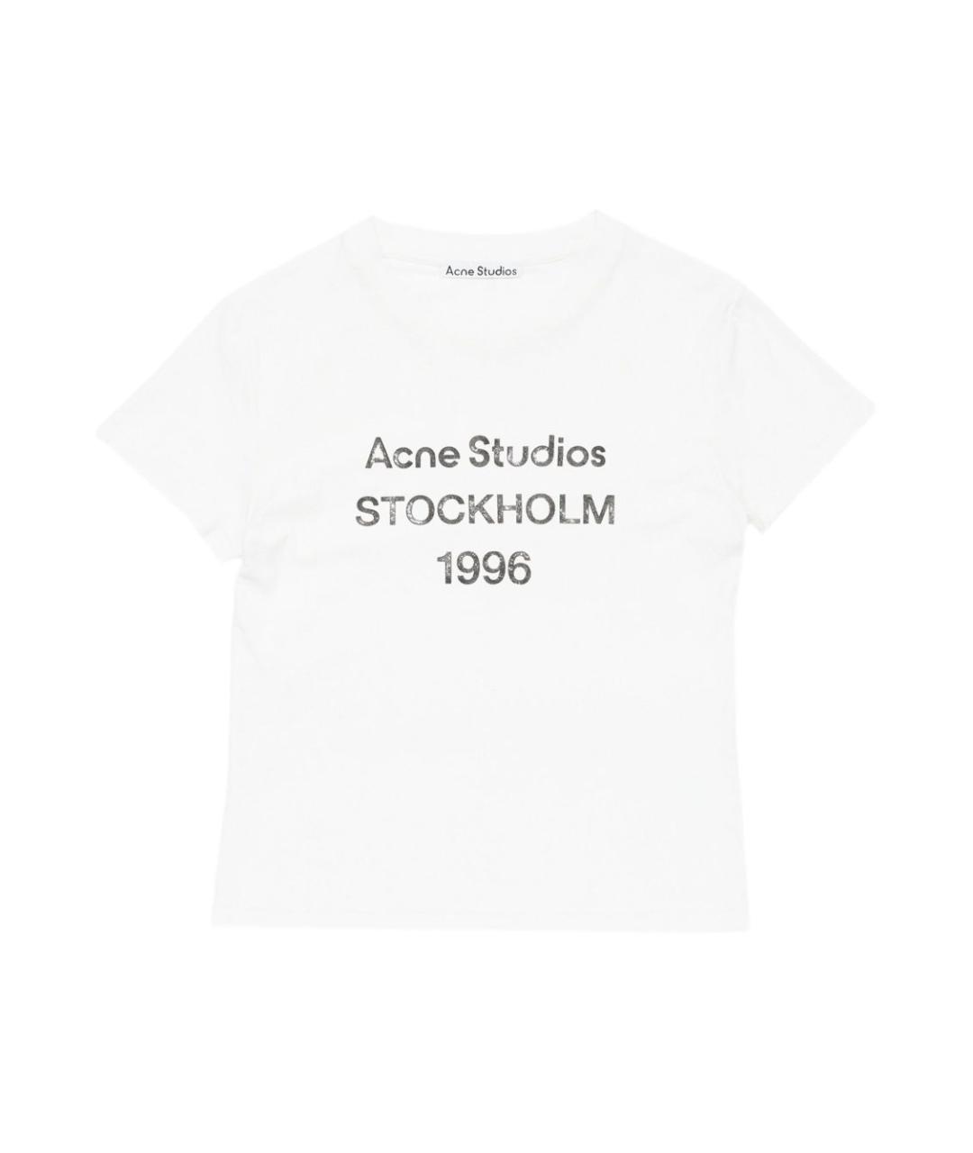 ACNE STUDIOS Белая хлопковая футболка, фото 1