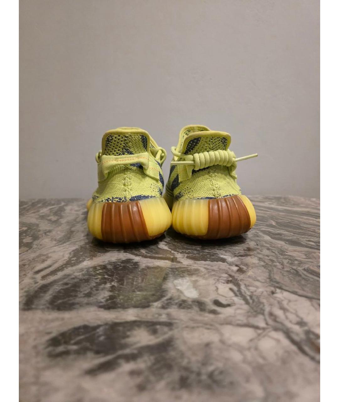 ADIDAS YEEZY Желтые резиновые низкие кроссовки / кеды, фото 4