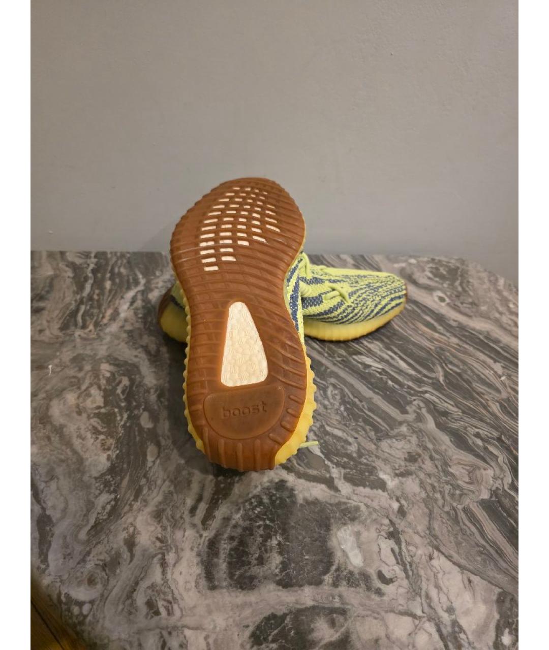 ADIDAS YEEZY Желтые резиновые низкие кроссовки / кеды, фото 7