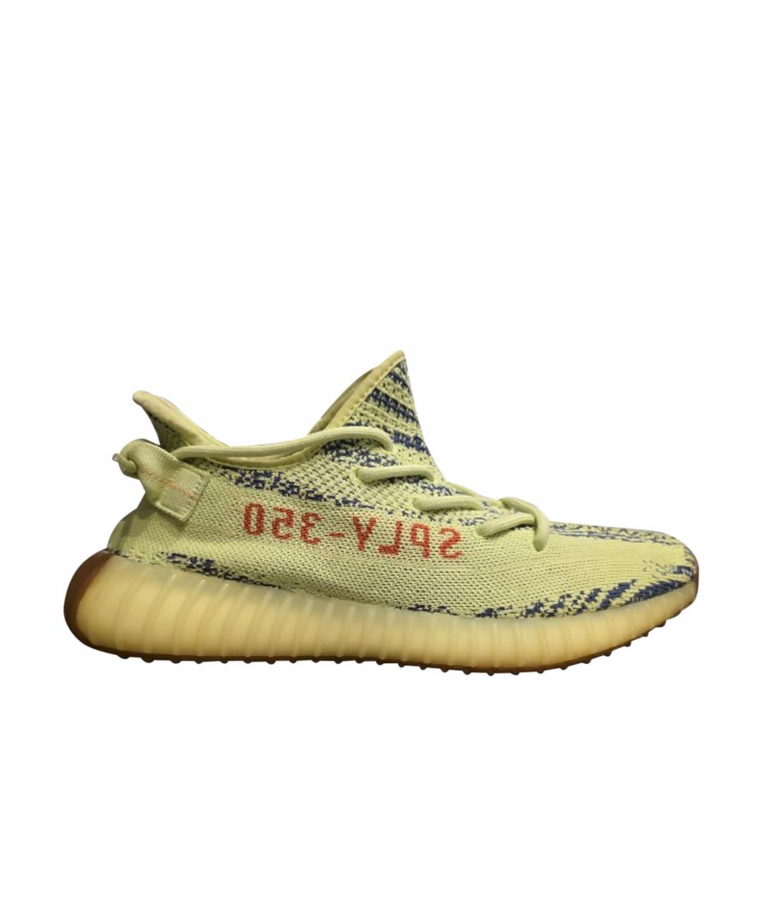 ADIDAS YEEZY Желтые резиновые низкие кроссовки / кеды, фото 1