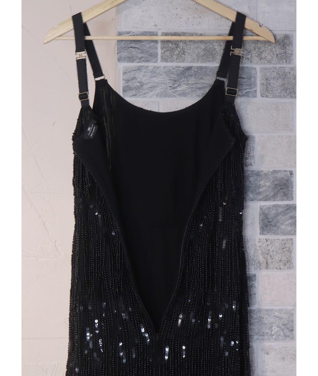 ELISABETTA FRANCHI Черное вискозное коктейльное платье, фото 5
