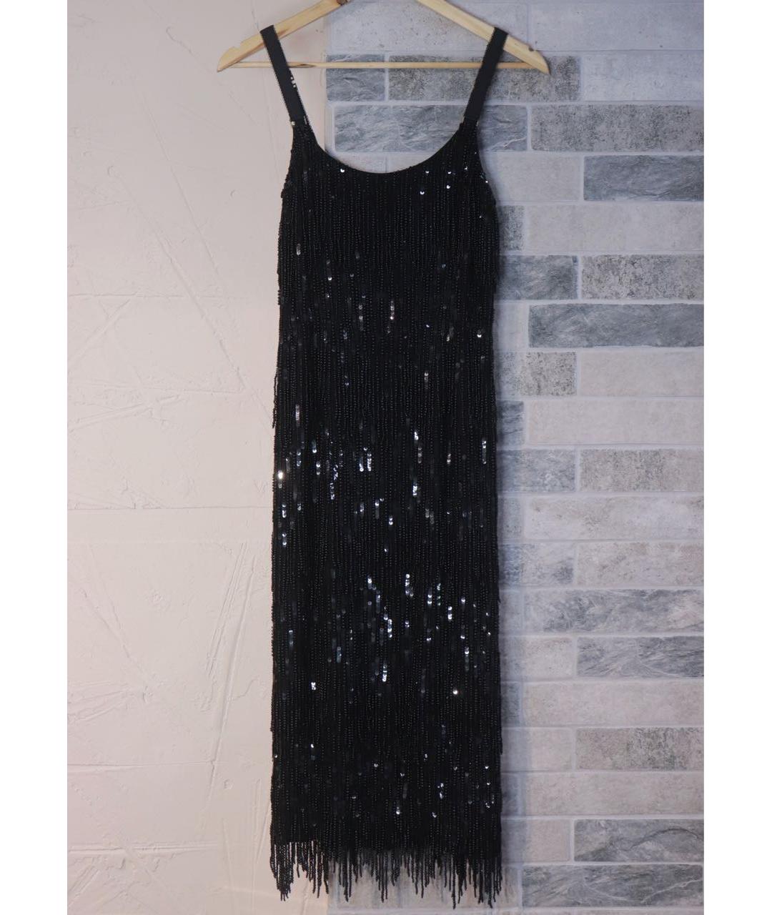 ELISABETTA FRANCHI Черное вискозное коктейльное платье, фото 2