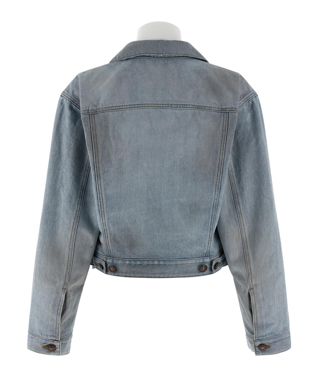 BALENCIAGA Голубая хлопковая куртка, фото 2