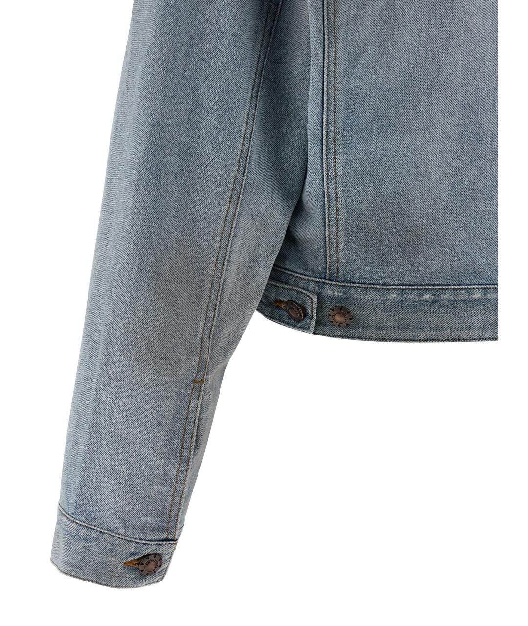 BALENCIAGA Голубая хлопковая куртка, фото 4