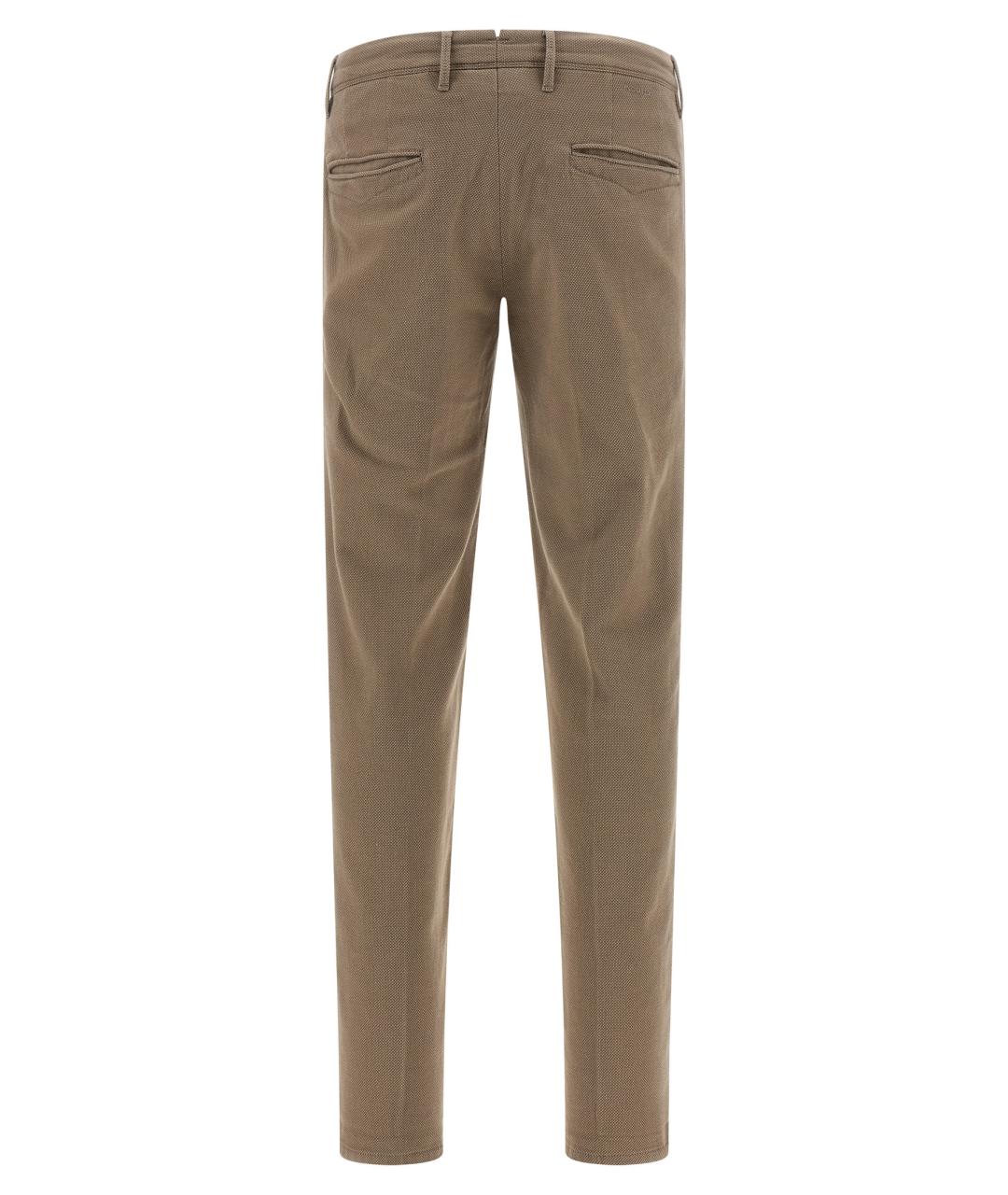 INCOTEX Бежевые хлопковые повседневные брюки, фото 2