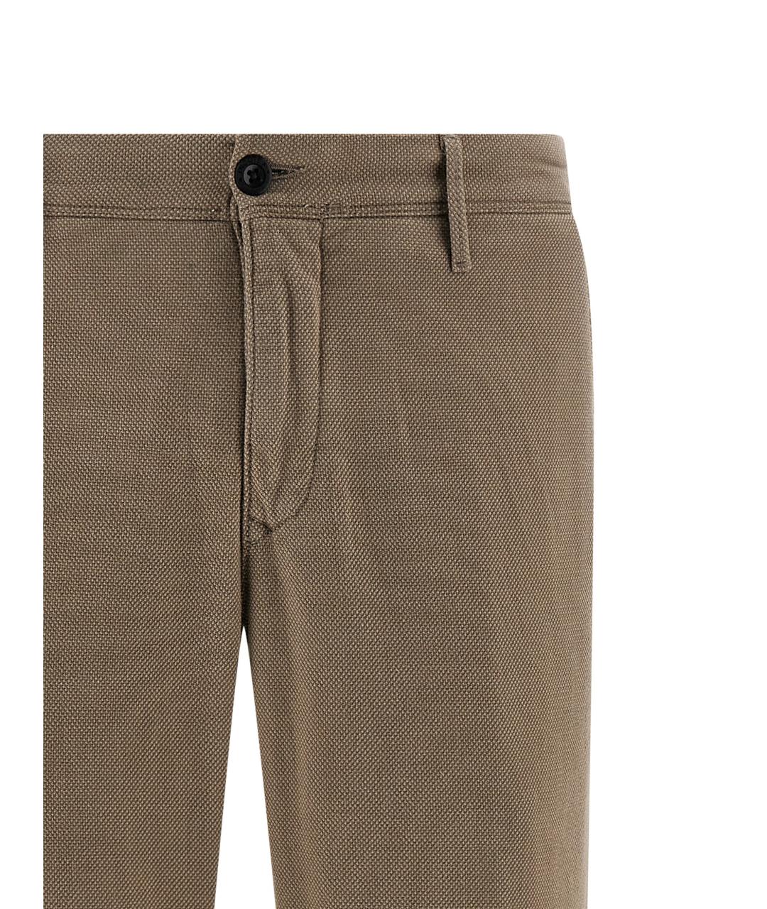 INCOTEX Бежевые хлопковые повседневные брюки, фото 3