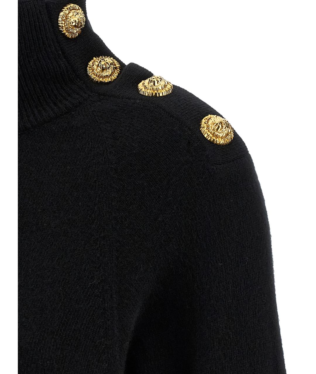 BALMAIN Черное кашемировое повседневное платье, фото 4