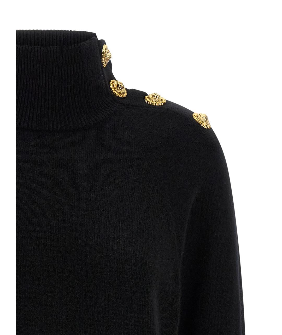 BALMAIN Черное кашемировое повседневное платье, фото 3