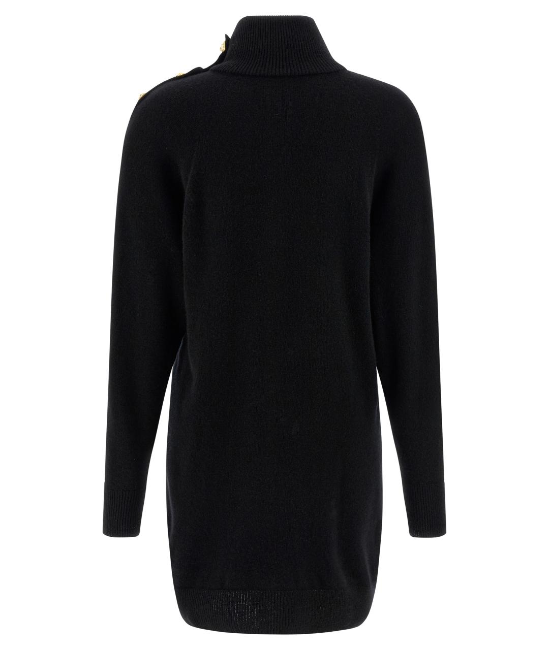 BALMAIN Черное кашемировое повседневное платье, фото 2