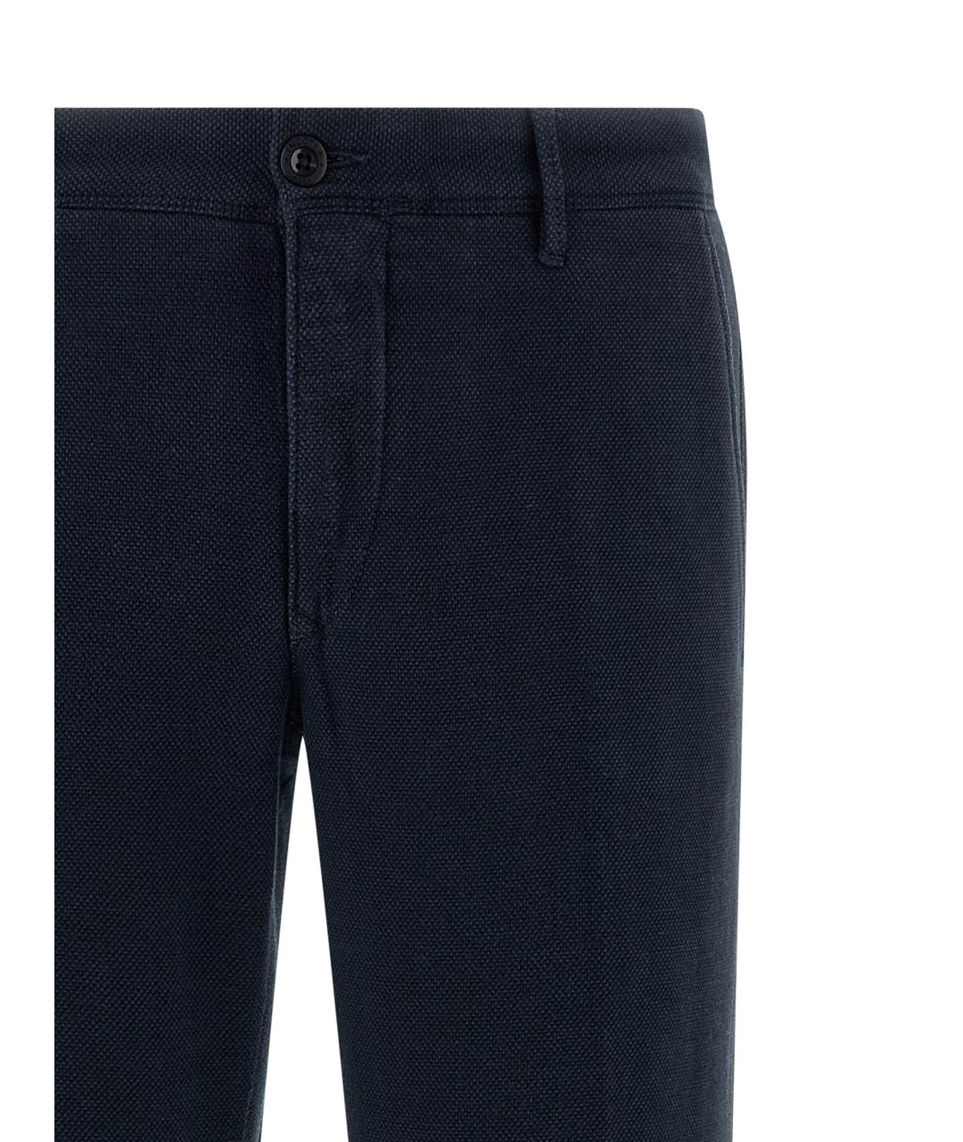 INCOTEX Синие хлопковые повседневные брюки, фото 3