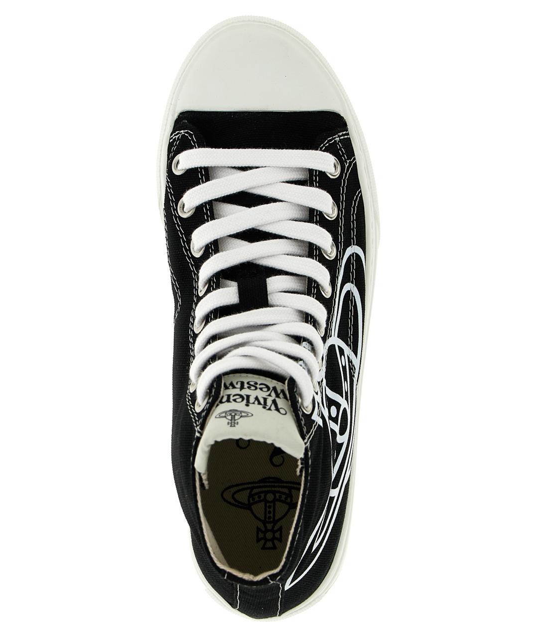 VIVIENNE WESTWOOD Черные текстильные кроссовки, фото 4