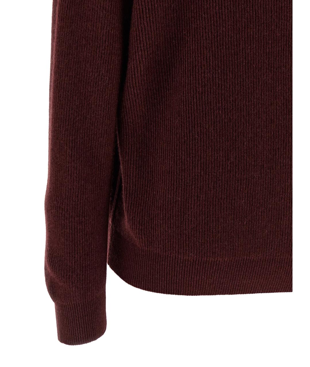 BRUNELLO CUCINELLI Бордовый кашемировый кардиган, фото 4