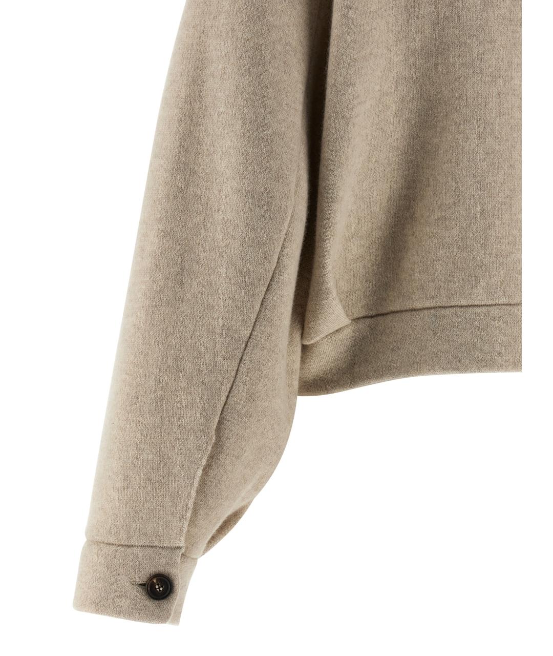 BRUNELLO CUCINELLI Бежевый кашемировый кардиган, фото 4