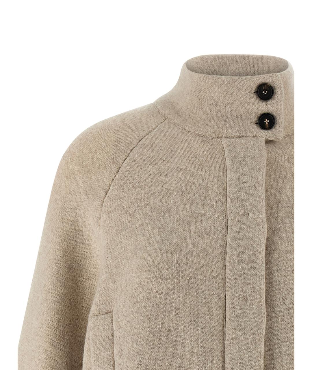 BRUNELLO CUCINELLI Бежевый кашемировый кардиган, фото 3