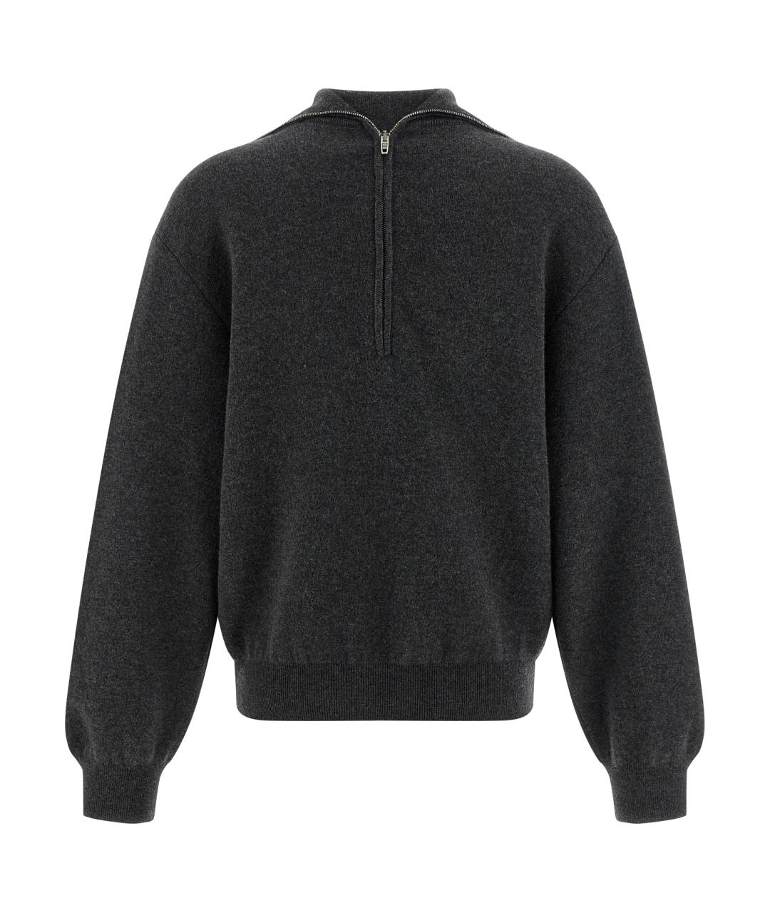 BALENCIAGA Серый шерстяной джемпер / свитер, фото 2