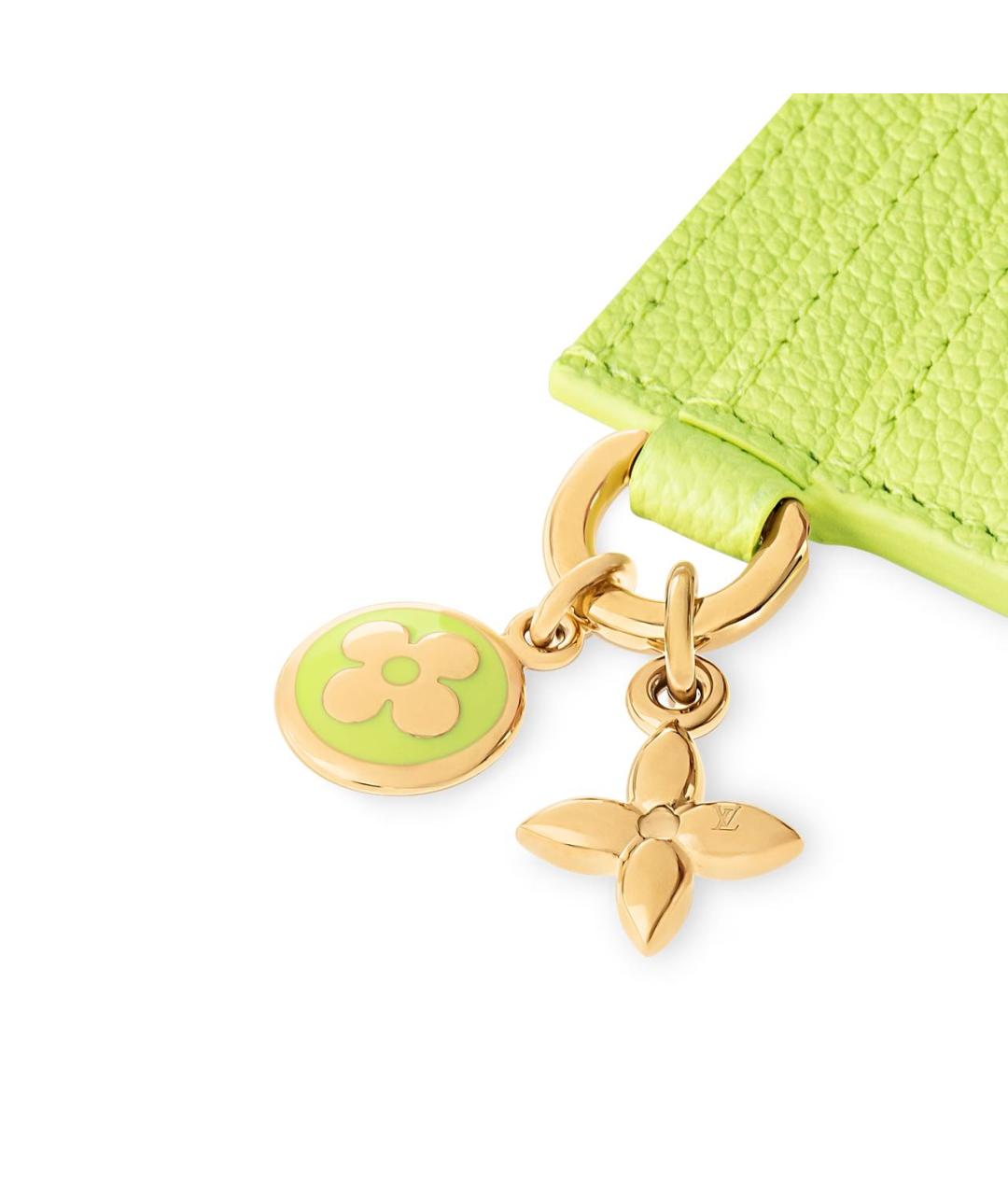 LOUIS VUITTON Желтый кожаный кардхолдер, фото 2