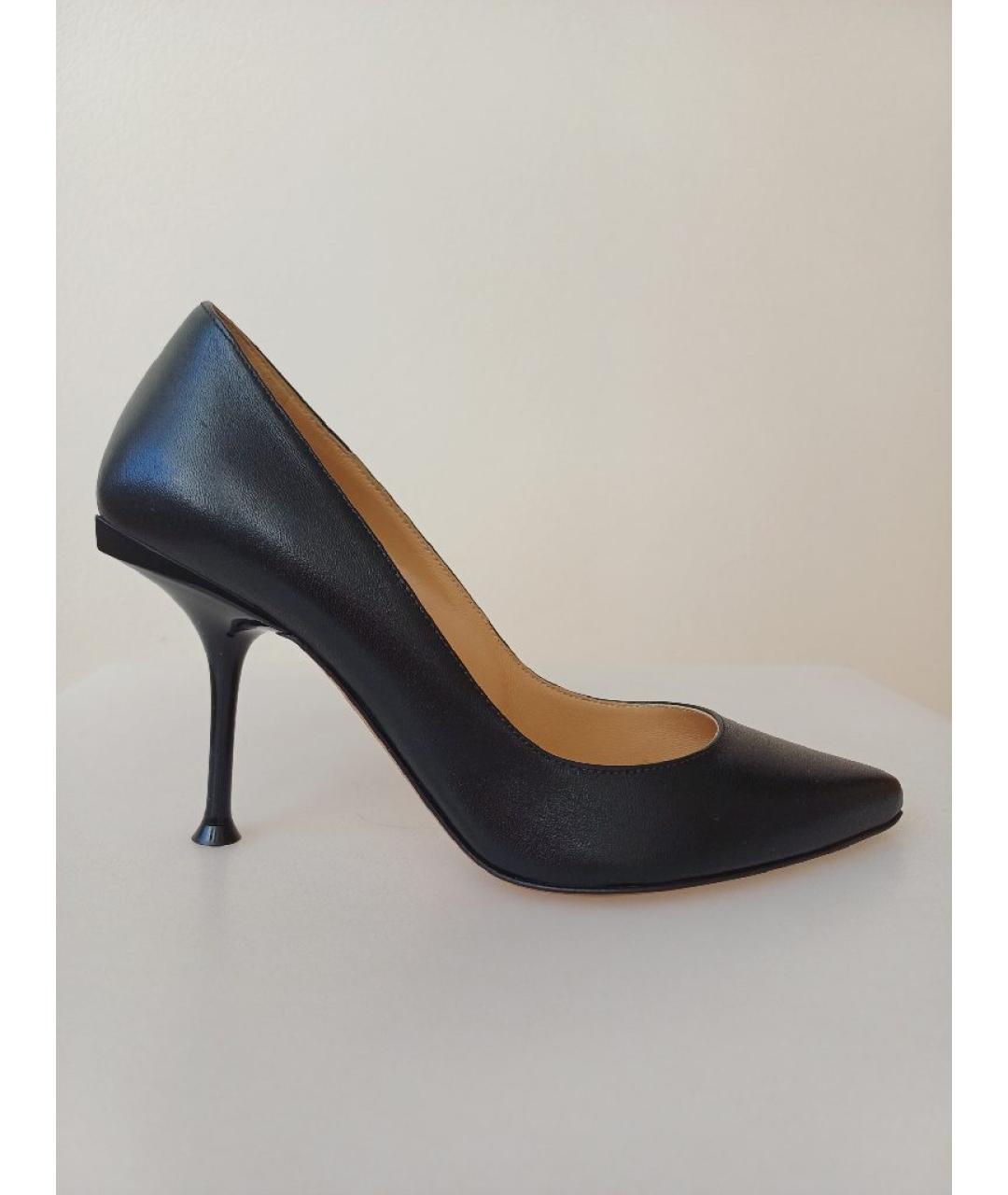 SERGIO ROSSI Черные кожаные туфли, фото 9