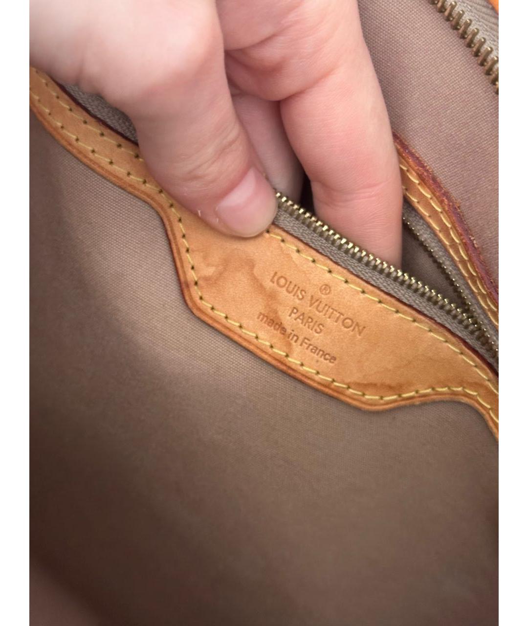 LOUIS VUITTON Бежевая сумка тоут из лакированной кожи, фото 5