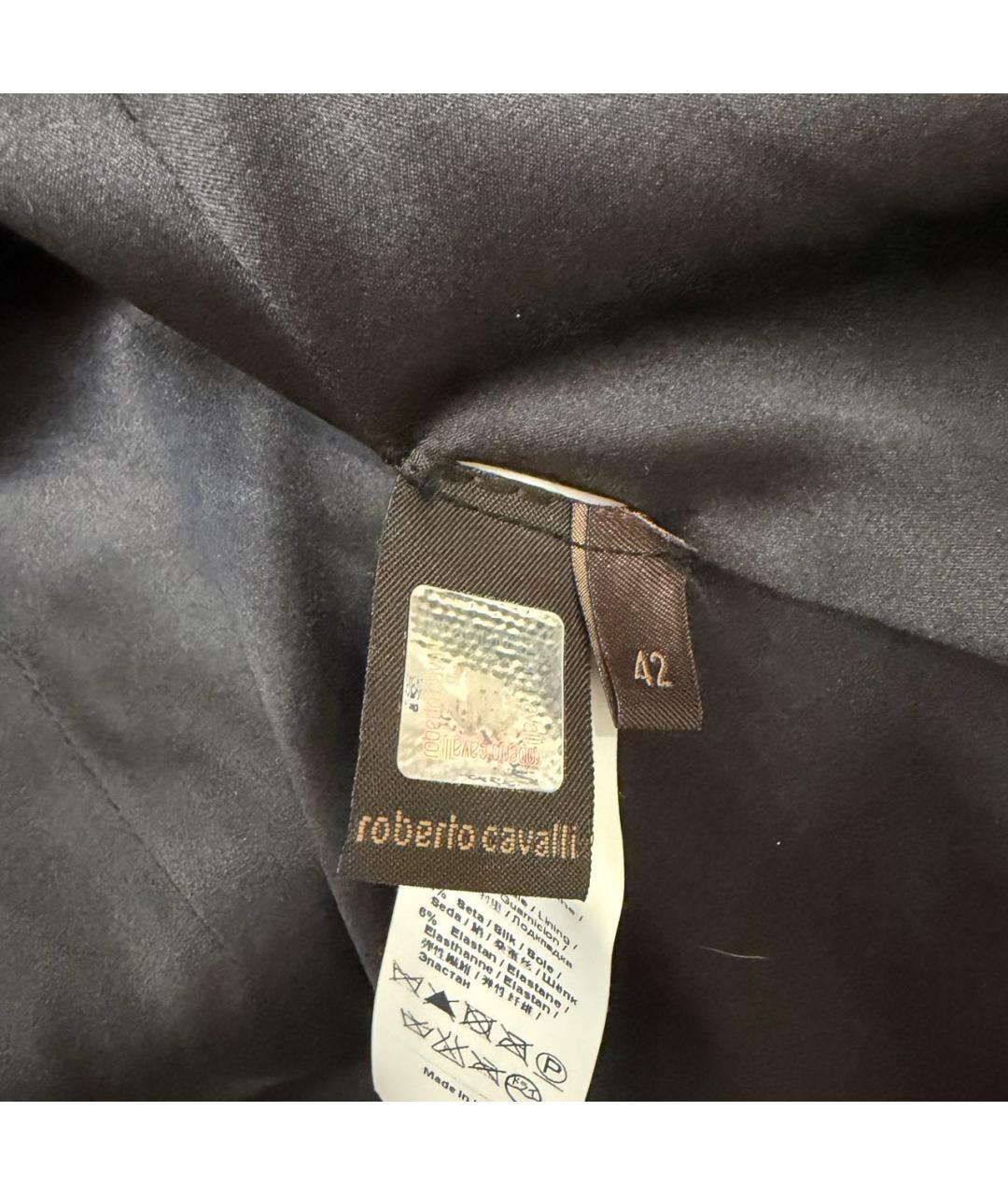 ROBERTO CAVALLI Черное шерстяное пальто, фото 7