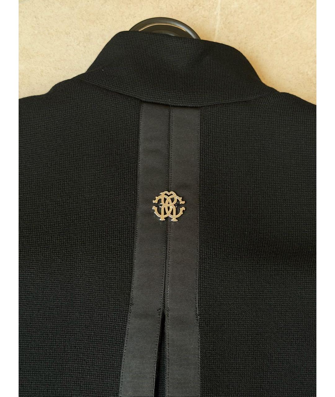ROBERTO CAVALLI Черное шерстяное пальто, фото 4