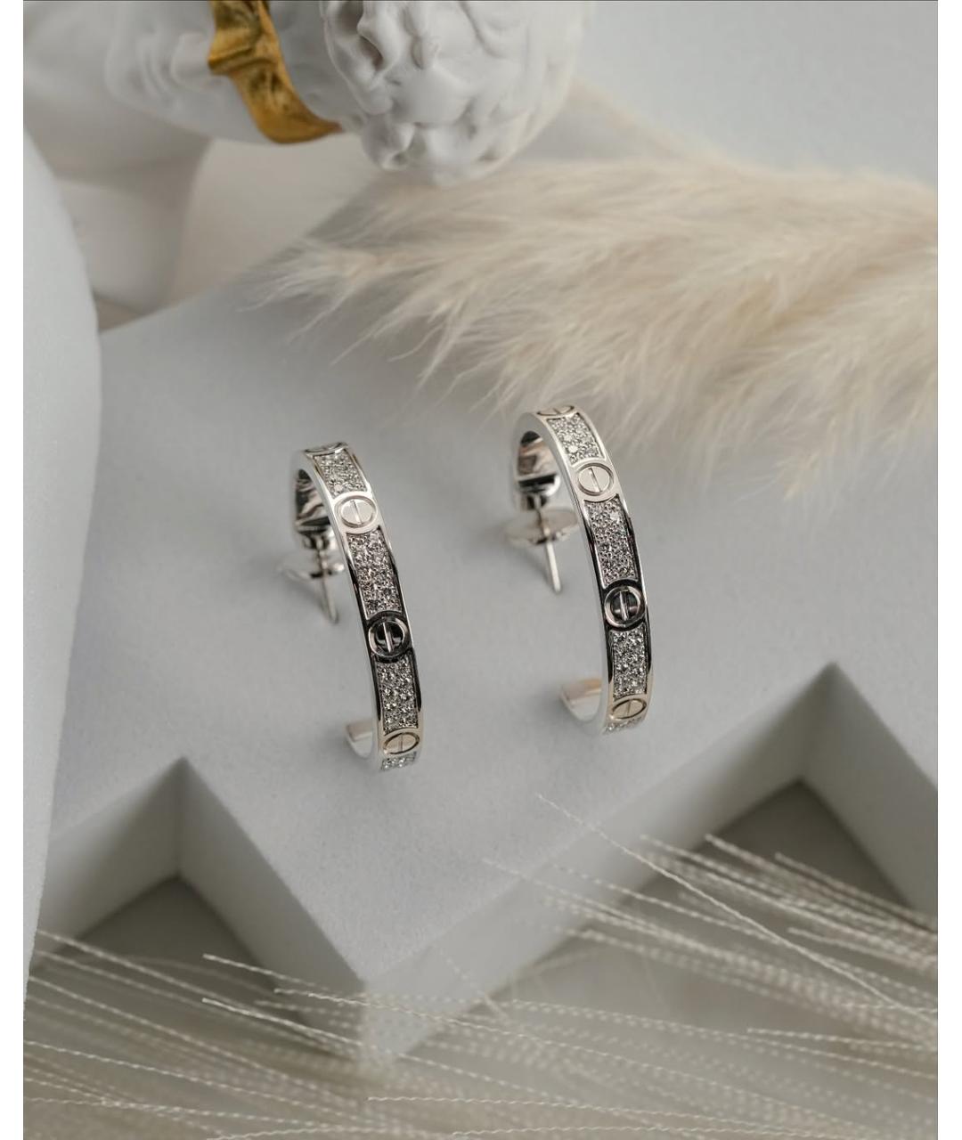 CARTIER Серебряные серьги из белого золота, фото 4