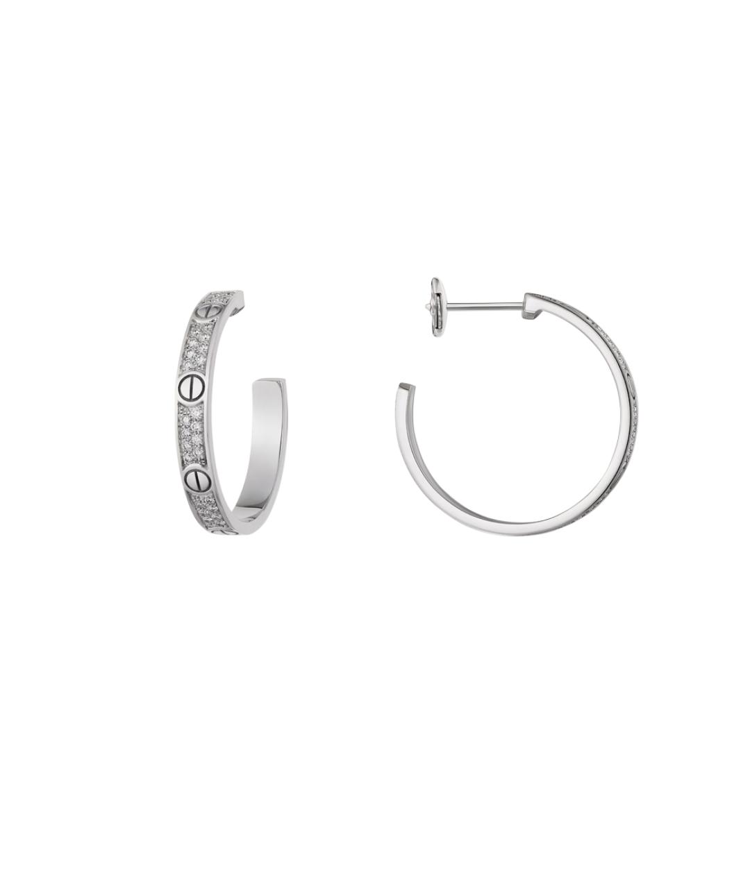 CARTIER Серебряные серьги из белого золота, фото 1