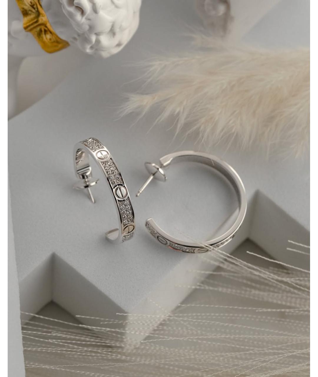 CARTIER Серебряные серьги из белого золота, фото 2