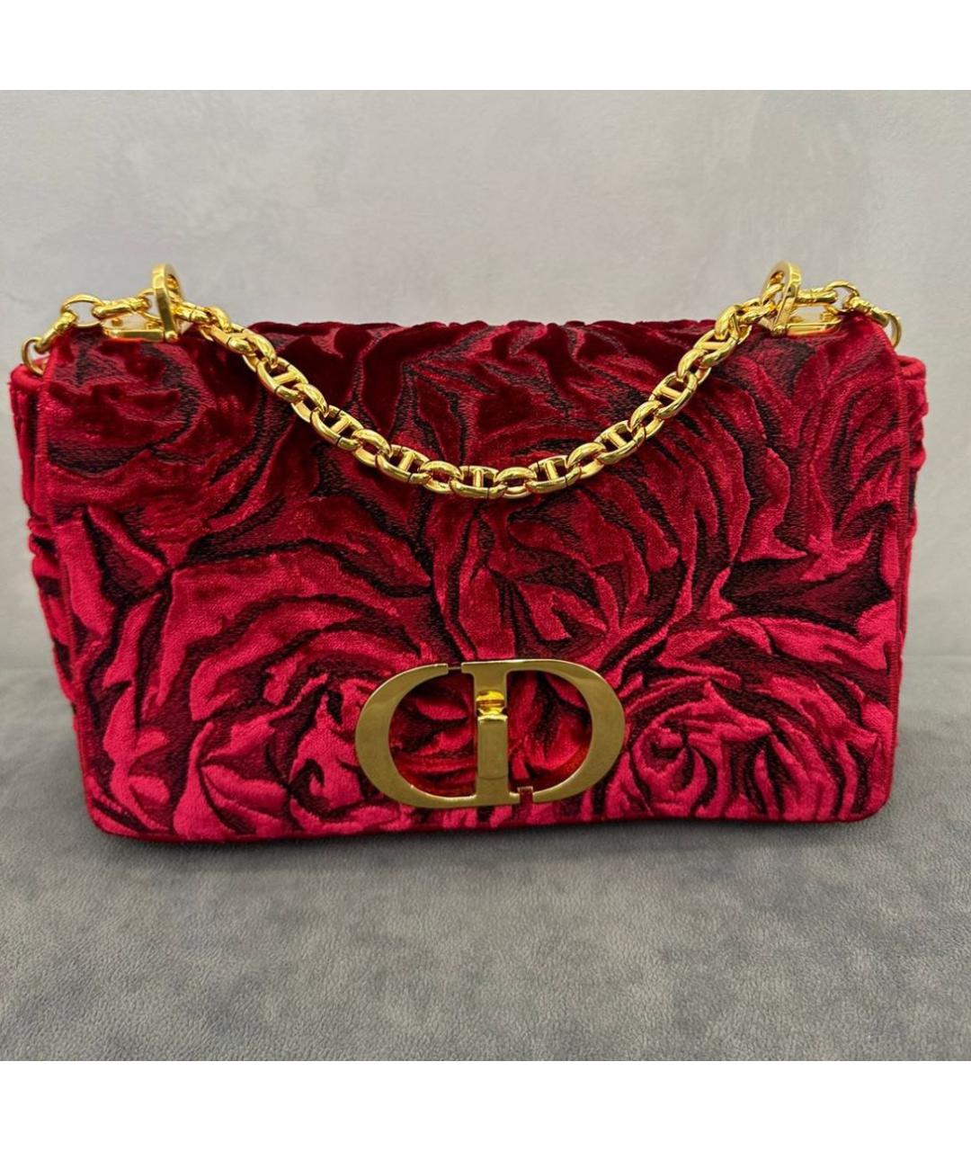 CHRISTIAN DIOR Красная жаккардовая сумка с короткими ручками, фото 9