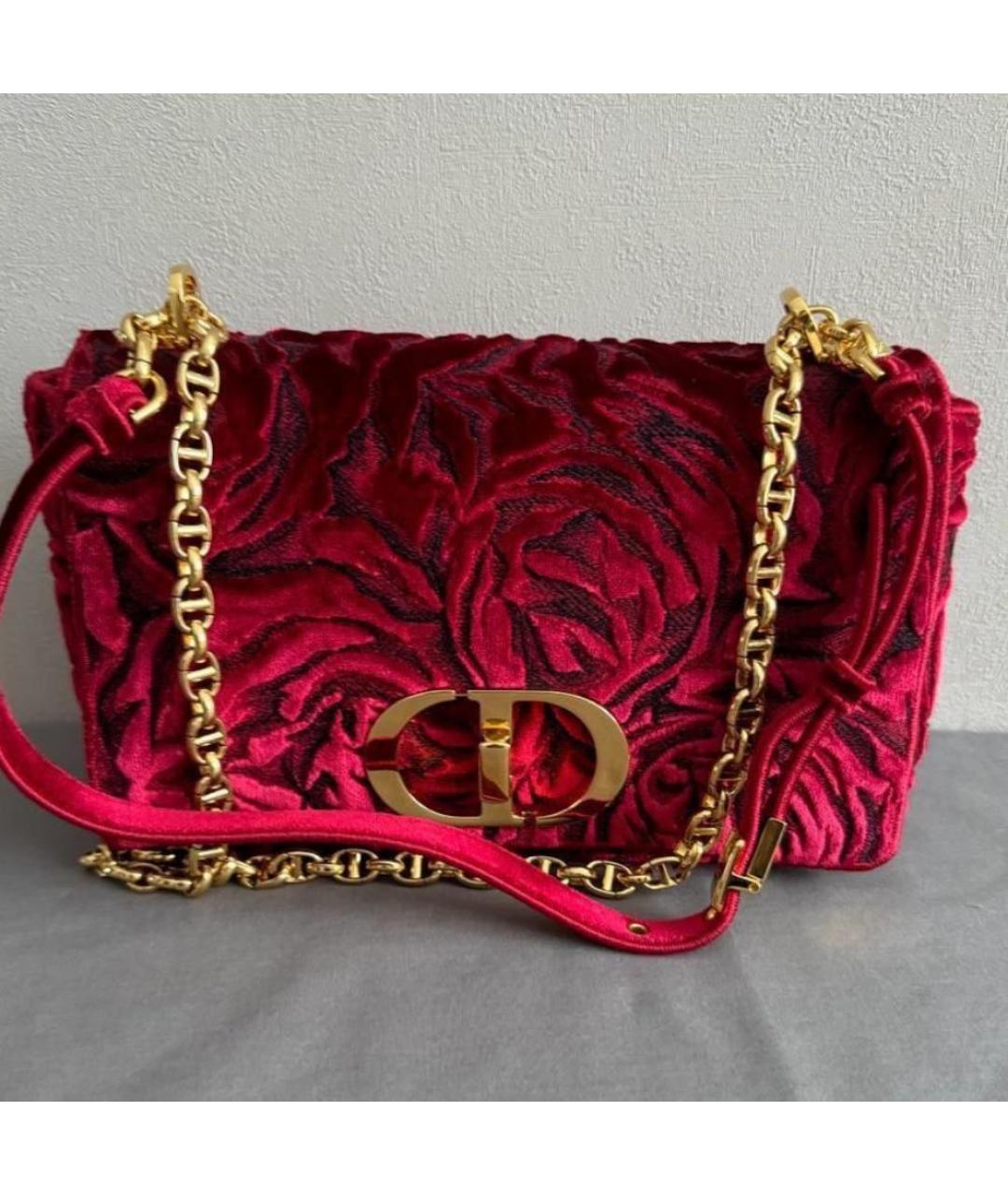 CHRISTIAN DIOR Красная жаккардовая сумка с короткими ручками, фото 4