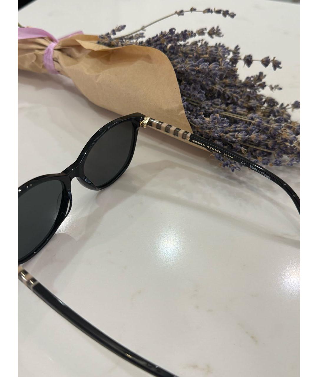 SONIA RYKIEL Черные пластиковые солнцезащитные очки, фото 8