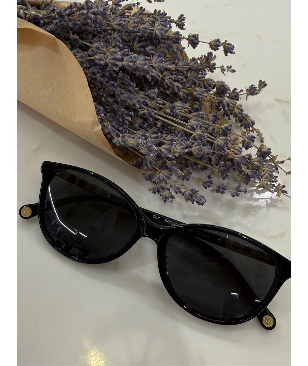 SONIA RYKIEL Черные пластиковые солнцезащитные очки, фото 7