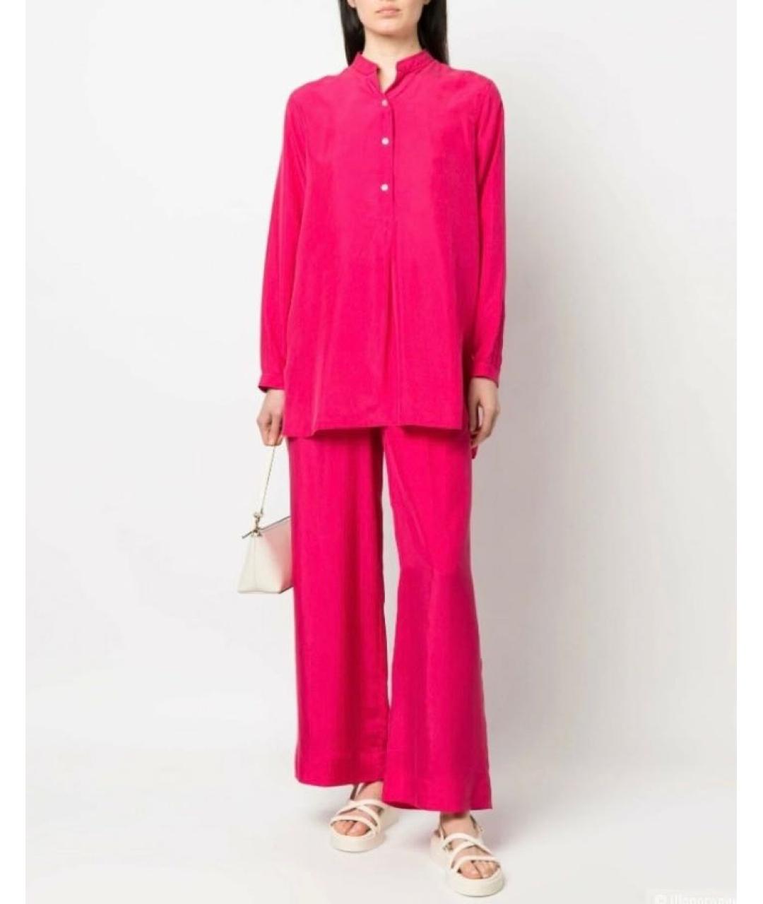 P.A.R.O.S.H. Фуксия шелковые брюки широкие, фото 7