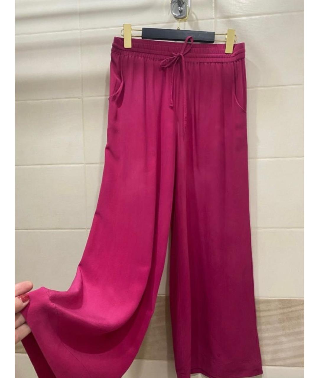 P.A.R.O.S.H. Фуксия шелковые брюки широкие, фото 3