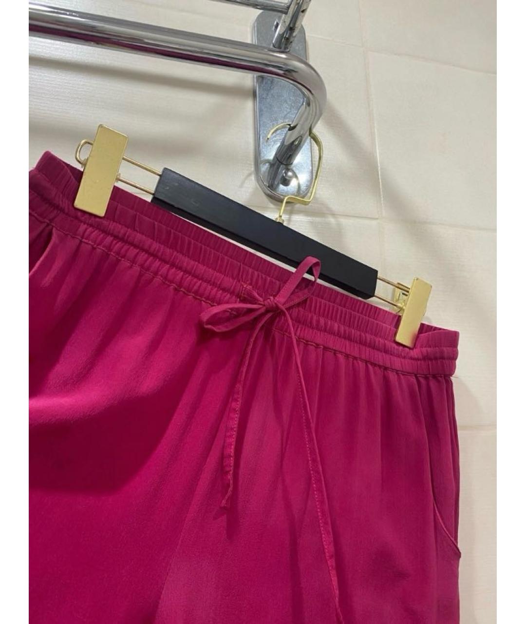 P.A.R.O.S.H. Фуксия шелковые брюки широкие, фото 5